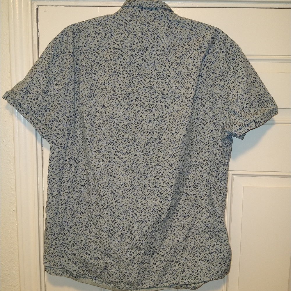 J Crew Flex Washed Slim Short Sleeve Button Down Shirt Men's Large. - Picture 2 of 6